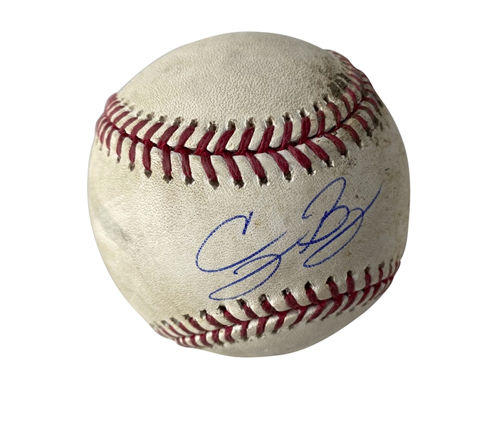 Cody Bellinger Signed & Game Used 2019 MVP Baseball - Pitched To Bellinger! (MLB & PSA/DNA)