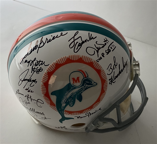 1972 Miami Dolphins (Perfect Season) Team Sized Full Sized PROLINE Helmet w/26 Sigs (JSA Witness)