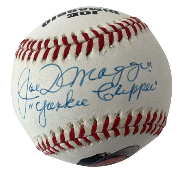 Joe DiMaggio Near-Mint Signed Hand Painted Baseball w/ "Yankee Clipper" Inscription (Beckett/BAS)
