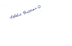 Natalie Portman ULTRA-RARE Vintage Signed 4" x 6" Album Page (Beckett/BAS)
