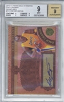 Kobe Bryant Signed 2010-11 Panini Gold Standard Gold Crowns #10 /49 Trading Card (Beckett/BGS Graded 9 w/ 9 Auto)