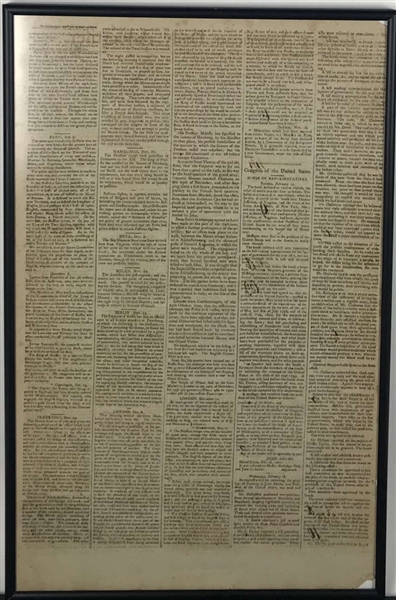 RARE Original 1801 Poulsons American Daily Advertiser - Jeffersons Election to Office is Announced!