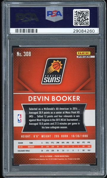 Lot Detail Devin Booker Panini Prizm Flash Prizm Psa