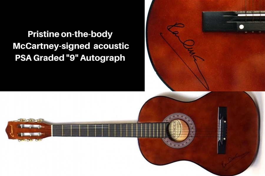 Beatles: Gorgeous Paul McCartney Signed Guitar PSA Graded “9” Autograph (PSA Authentication & Grading) 