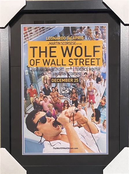 “Wolf of Wall Street” DiCaprio, Hill, & Robbie Cast-Signed 12” x 18” ‘Mini’ Poster (3 Sigs) (BAS Guaranteed)