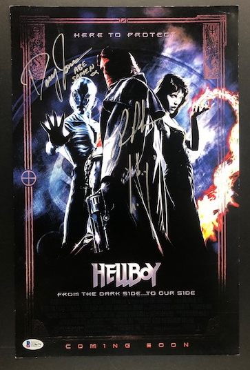 “Hellboy” Cast Signed Mini Poster 11” x 17” (3 Sigs) (BAS Authentication)