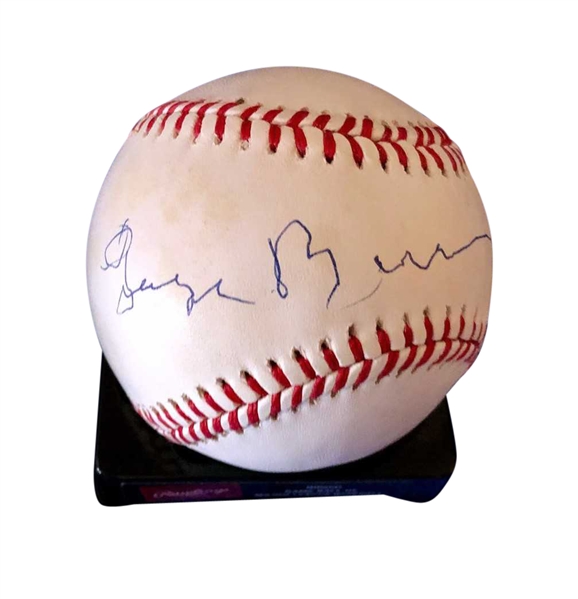 George Burns Signed ONL Baseball (Beckett/BAS COA)