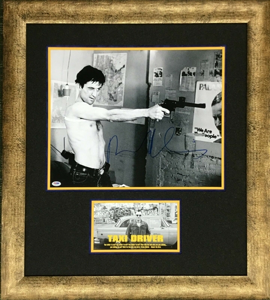 Taxi Driver: Robert De Niro Oversized 20" x 16" Signed Photo With Large Autograph Impressively & Professionally Framed (PSA/DNA Authentication)