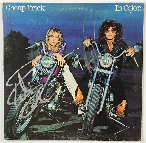 Cheap Trick In-Person Group Signed “In Color” Album Record (4 Sigs) (John Brennan Collection) (BAS Guaranteed)