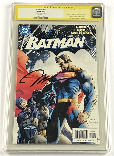 “Batman” Comic Book #612 CGC NM+ 9.6 Signed by Jim Lee (CGC Authenticated & Encapsulated/Graded)