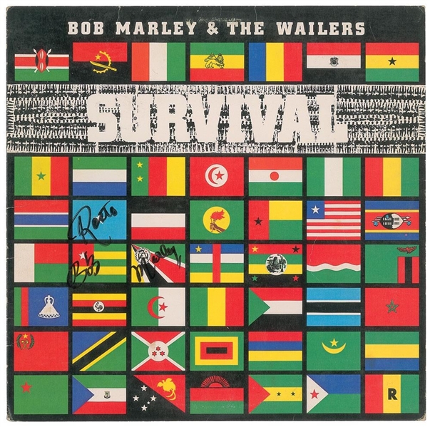 Bob Marley Ultra Rare Signed "Survival" Record Album Cover (JSA LOA & Epperson/REAL LOA)