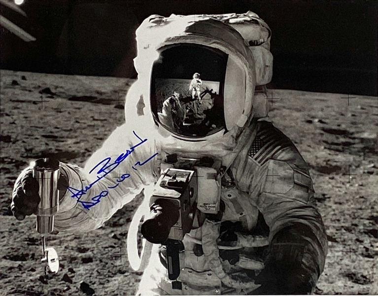 Apollo 12: Alan Bean Oversized 14" x 11” Signed Photo With Mission Inscription (Beckett/BAS Guaranteed) 