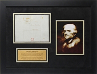 Thomas Jefferson Handwritten & Free Frank Signed Envelope Panel in Custom Framed Display (Beckett/BAS LOA)