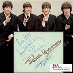 The Beatles Superb Vintage Group Signed Album Page (JSA LOA)