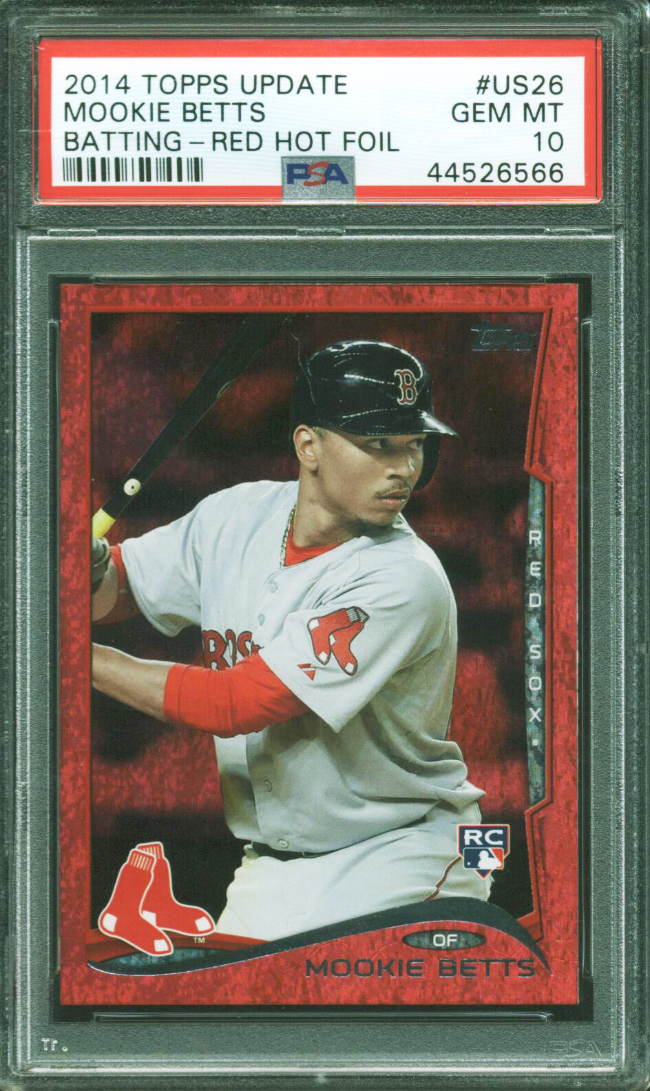 Lot Detail 2014 Topps Update Mookie Betts US26 Red Hot Foil Batting