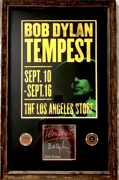 Bob Dylan Rare Signed "The Tempest" CD Booklet in Custom Framed Display (Beckett/BAS Guaranteed)