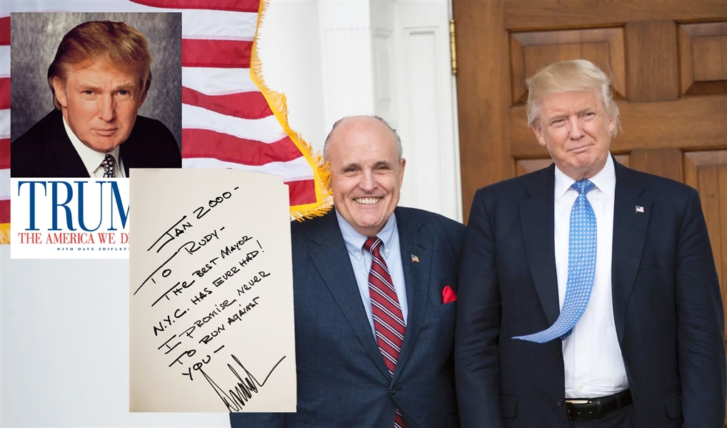 President Donald Trump Signed Hardcover Book Inscribed to His Former Lawyer Rudy Giuliani! (Beckett/BAS Guaranteed) 