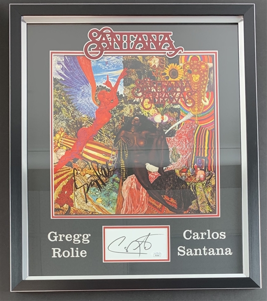 Santana & Greg Rolie Autographs in Custom Framed Display (JSA COA)