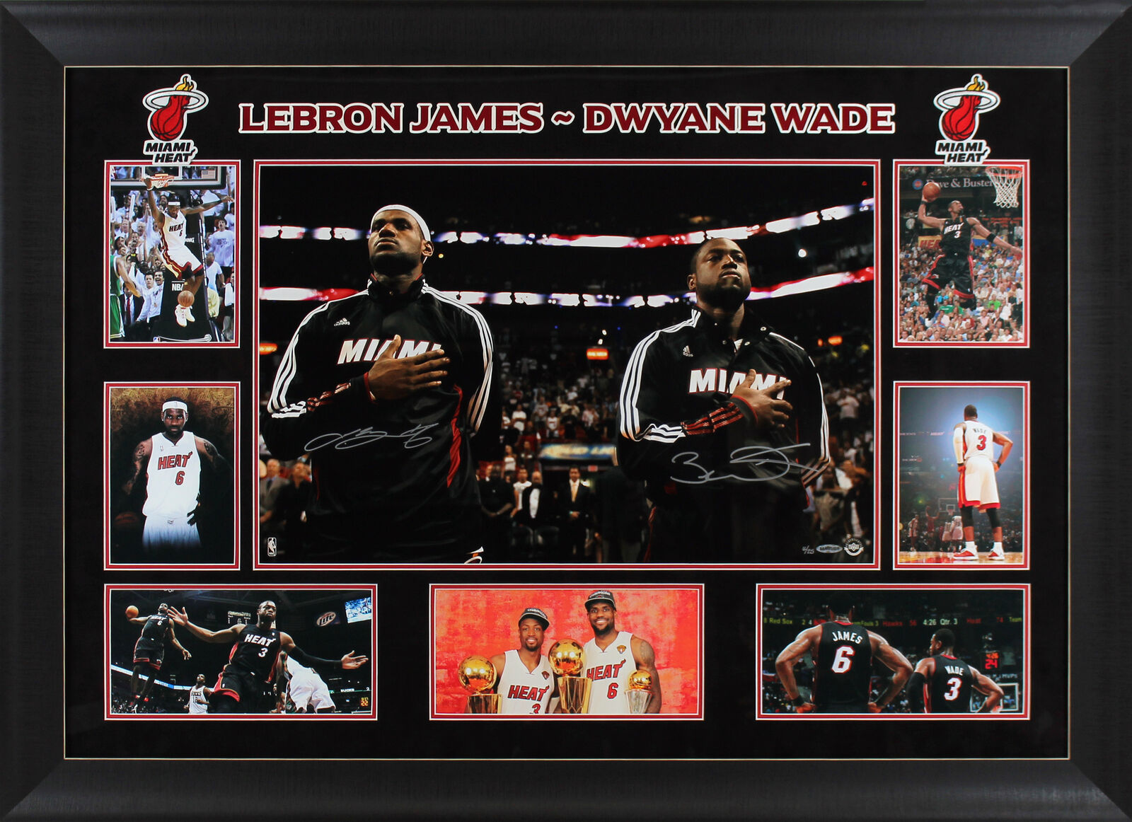 Heat Legends Lebron James Dwyane Wade Signed Limited Edition