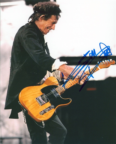 The Rolling Stones: Keith Richards Superb Signed 8" x 10" Color Photo (Beckett/BAS LOA)