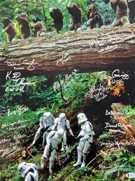 Star Wars "Return of the Jedi: Ewoks" Signed 16" x 20" Color Photograph, 19 Total Signatures! (Beckett/BAS)