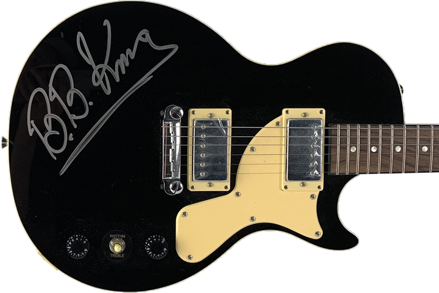 B.B. King In-Person Signed Les Paul Style Guitar with Desirable On The Body Autograph (Beckett/BAS Guaranteed)