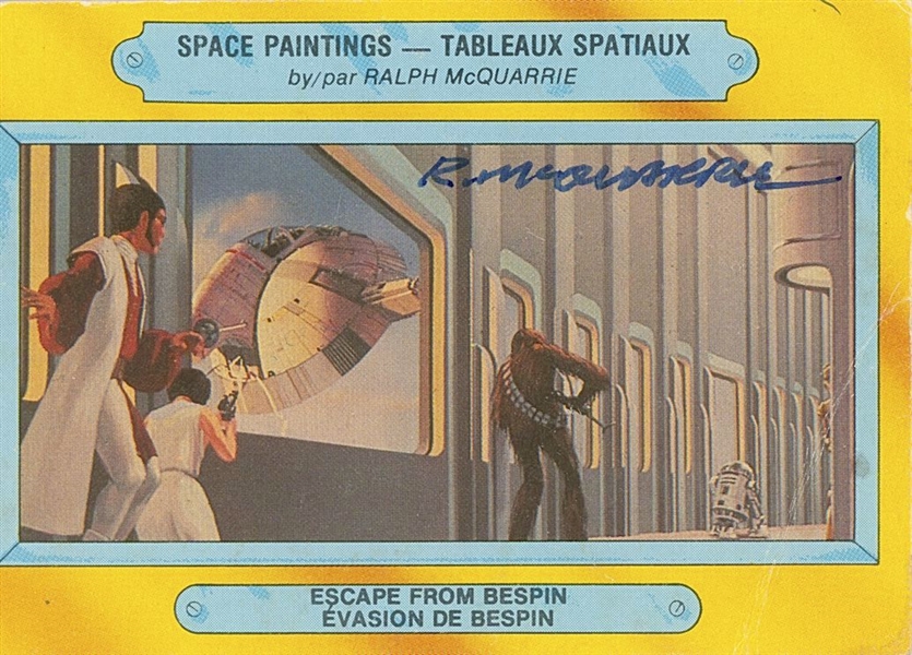 Star Wars: Ralph McQuarrie Signed Star Wars Card (Beckett/BAS Guaranteed) 