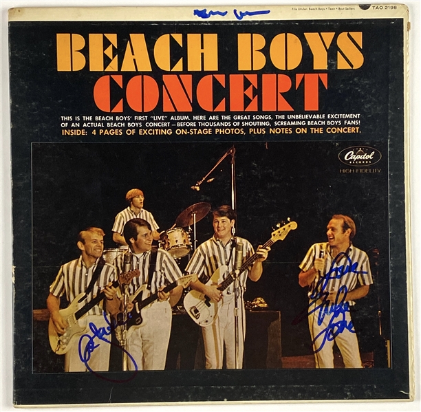 Beach Boys In-Person Signed “Concert” LP x 3 (John Brennan Collection)(BAS Guaranteed)