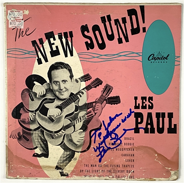 Les Paul In-Person Signed 10” Record Album (John Brennan Collection) (BAS Guaranteed) 