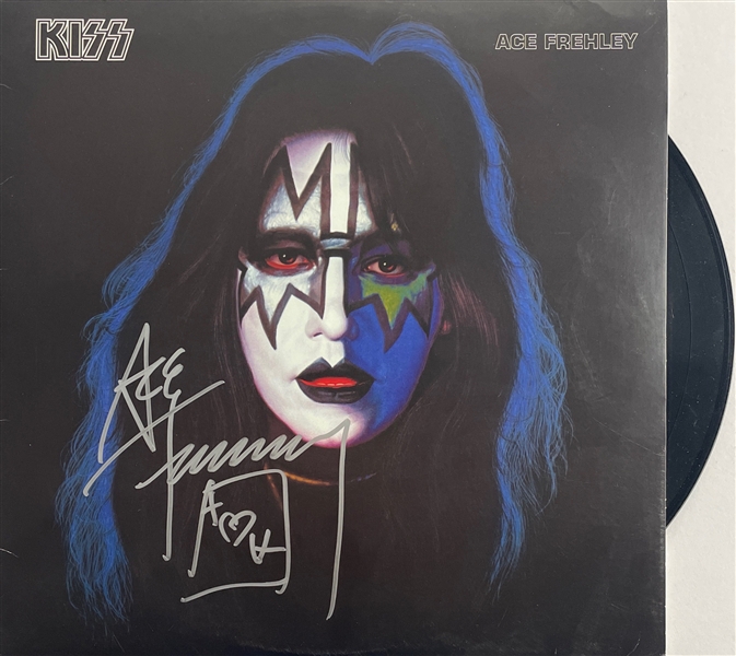 Kiss: Ace Frehley Signed Album w/ Vinyl (BAS)