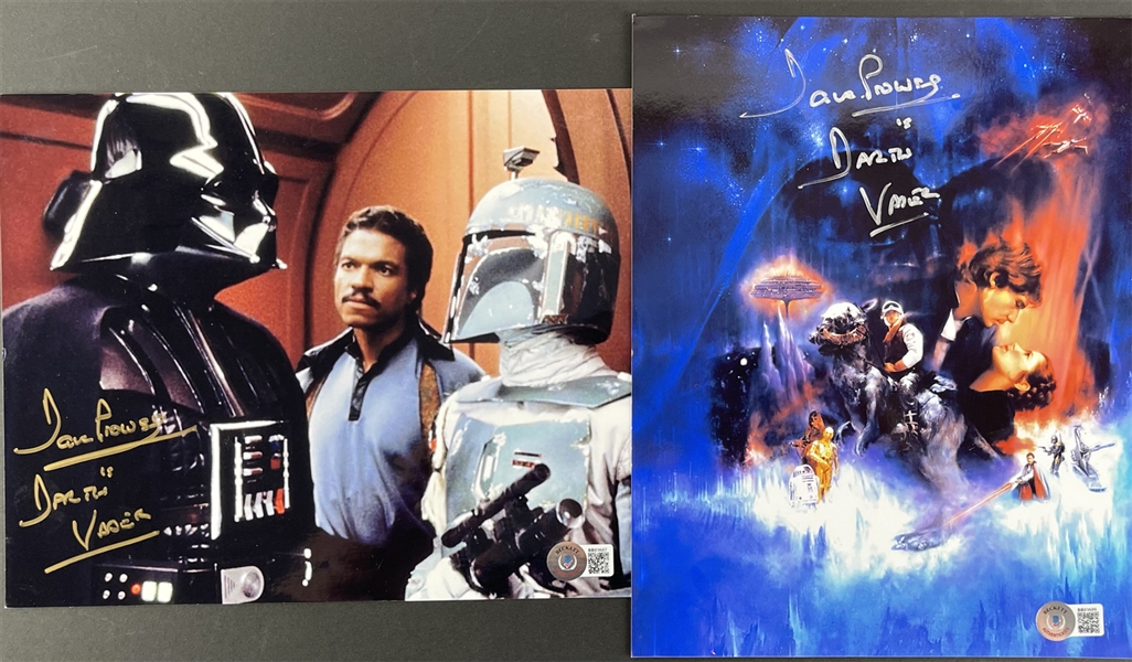 Star Wars: David Prowse Lot of Two (2) Signed 8" x 10" Photos as "Darth Vader" (Beckett/BAS COAs)
