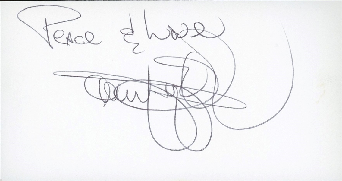 Curtis Mayfield Signed 3" x 6" Index Card (Epperson/REAL LOA)