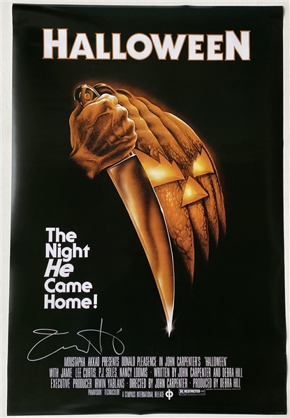 Jamie Lee Curtis Signed "Halloween" Movie Poster (BAS Guaranteed)