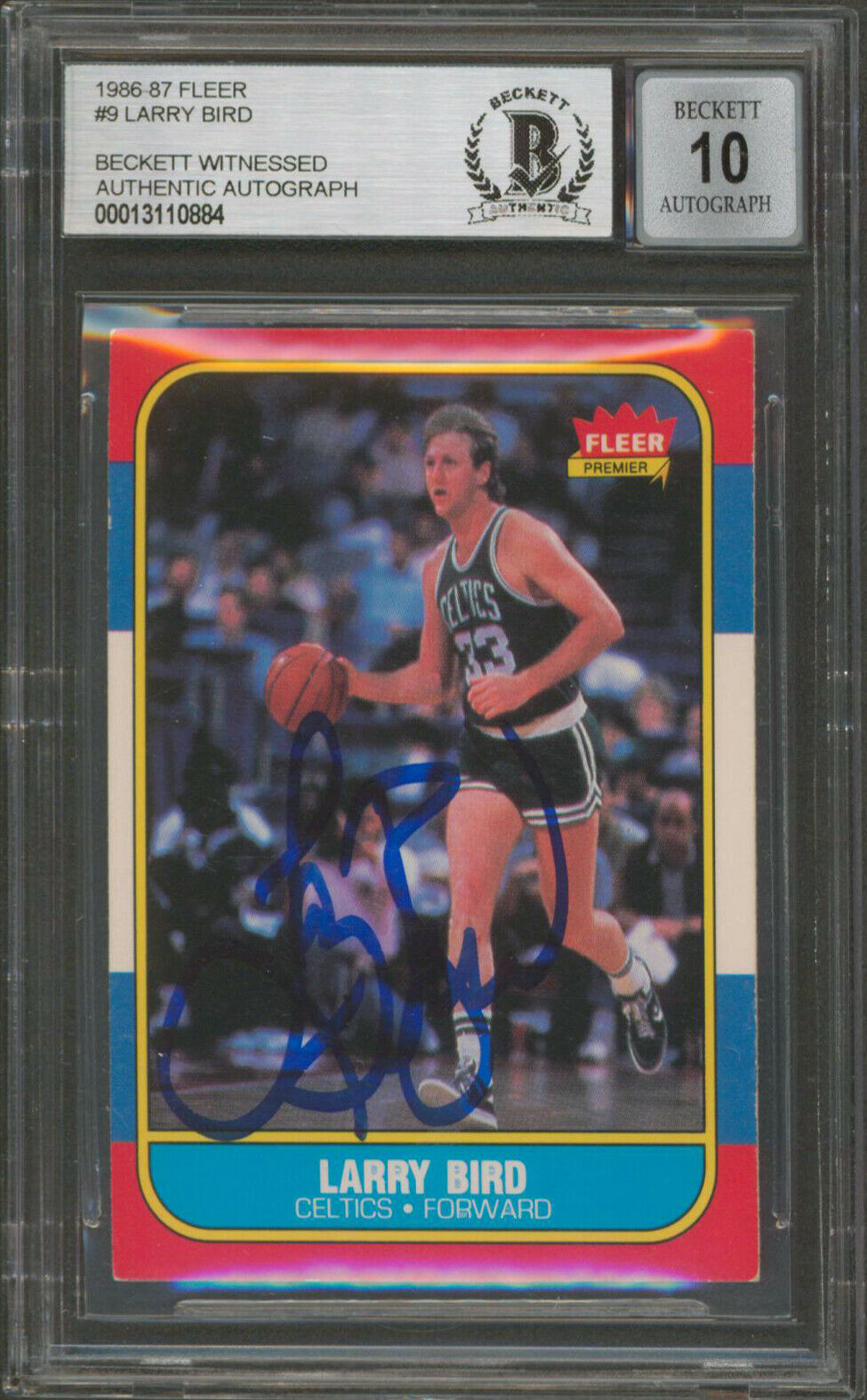 Lot Detail Larry Bird Signed 1986 Fleer Basketball Card With Beckett