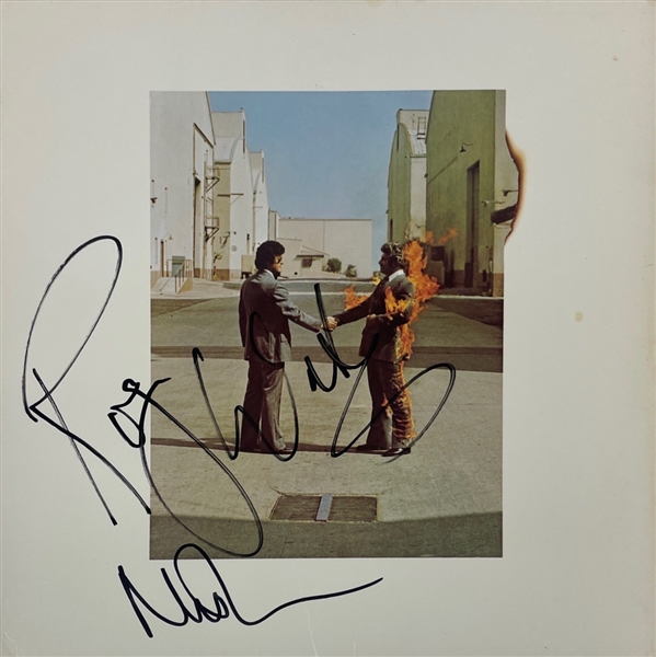 Pink Floyd: Waters & Mason Signed "Wish You Were Here" Album Cover (Beckett/BAS Guaranteed)
