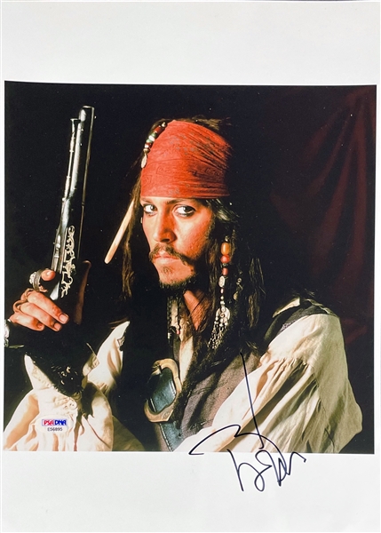 Johnny Depp Signed 10" x 14" Photo from Pirates of the Caribbean (PSA/DNA COA)