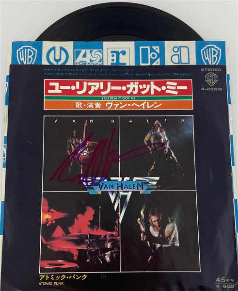 Eddie Van Halen Signed 45 RPM Cover Sleeve w/ Vinyl (Beckett LOA)