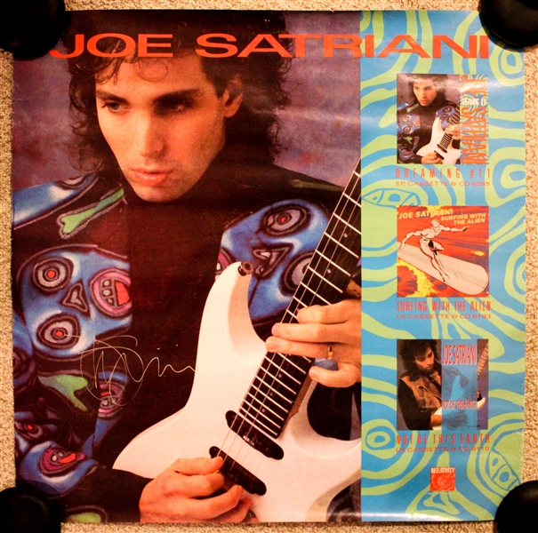 Guitar Legend Joe Satriani Signed Poster (Beckett/BAS Guaranteed)