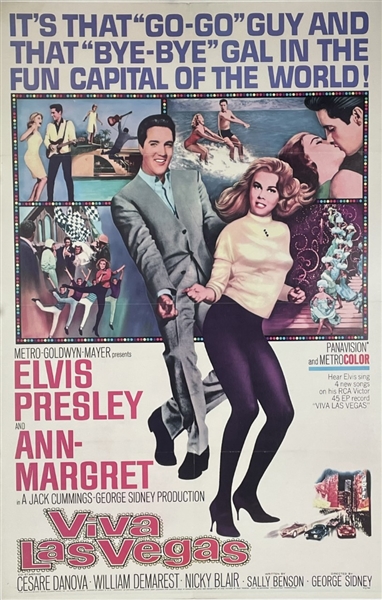 Elvis Presley: Vintage Original 1968 "Viva Las Vegas" Movie Poster   