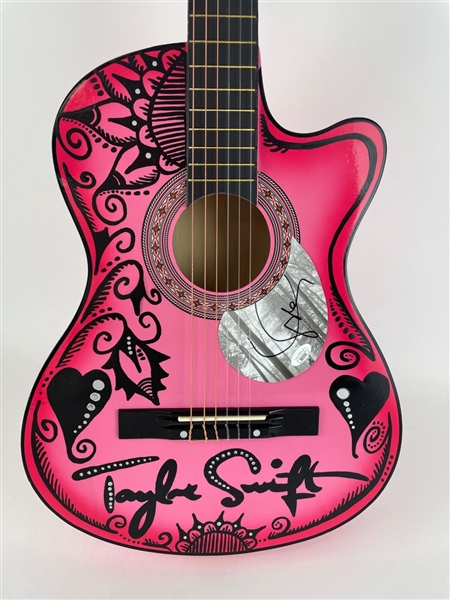 Taylor Swift Signed Acoustic Guitar with Custom Hand Painted Artwork (JSA)