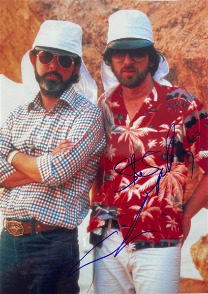 George Lucas & Steven Spielberg Signed 11" x 14" "Raiders Of The Lost Ark" Photo (PSA/DNA)