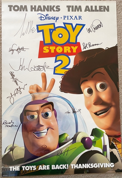 Amazing Toy Story 2 Cast Signed Poster (Beckett/ BAS Guaranteed)