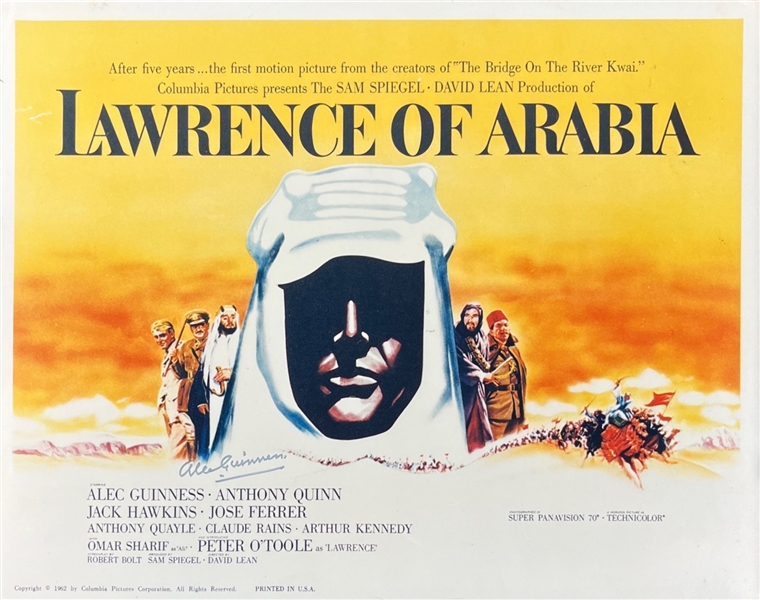 Alec Guinness Signed 11" x 14" Lawrence of Arabia Mini Poster (Barb Pengelly & Beckett/BAS LOA)