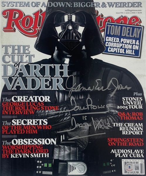 James Earl Jones & David Prowse Signed Darth Vader 2005 Rolling Stone Magazine (Beckett/BAS) (Steve Grad Autograph Collection) 