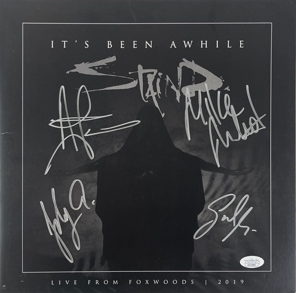 Stained Group Signed "Its Been A While" Album Cover (JSA)