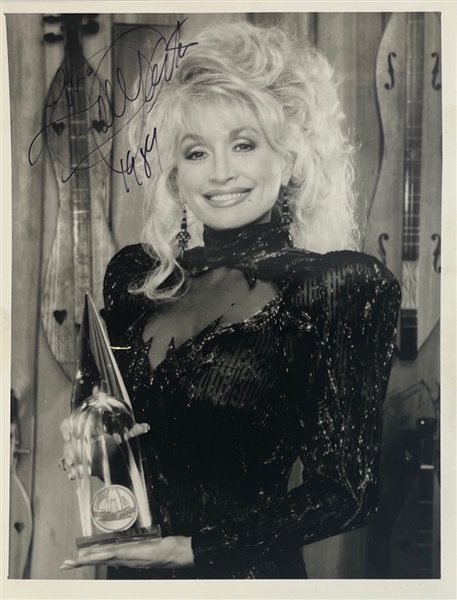 Dolly Parton Signed 7" x 9" Award Photo w/ CBS Broadcast Letter (Beckett/BAS)