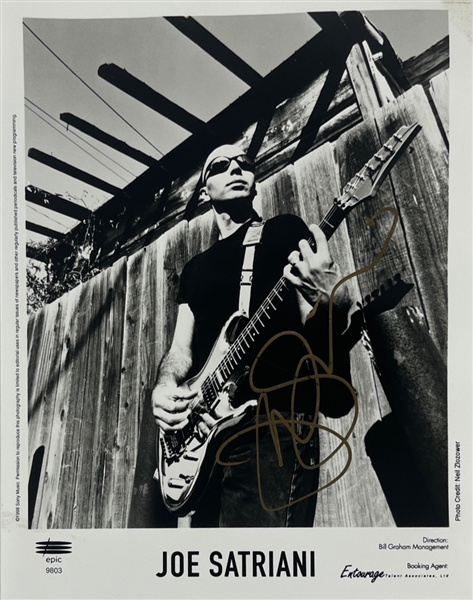 Joe Satriani Lot of Two (2) Signed 8" x 10" Photos (Beckett/BAS Guaranteed) 