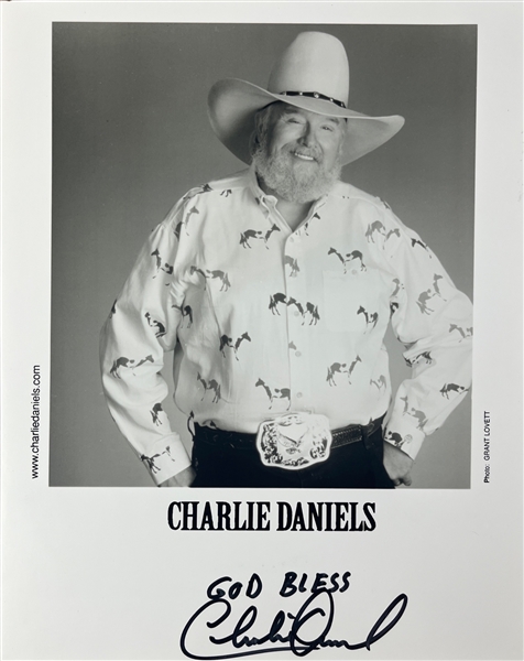 Charlie Daniels Signed 8" x 10" Photo (Beckett/BAS)