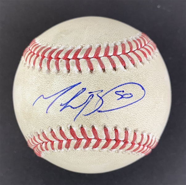Mookie Betts Game Used & Signed OML Baseball :: Used 9-22-2021 LAD vs COL (MLB Holo & PSA/DNA)