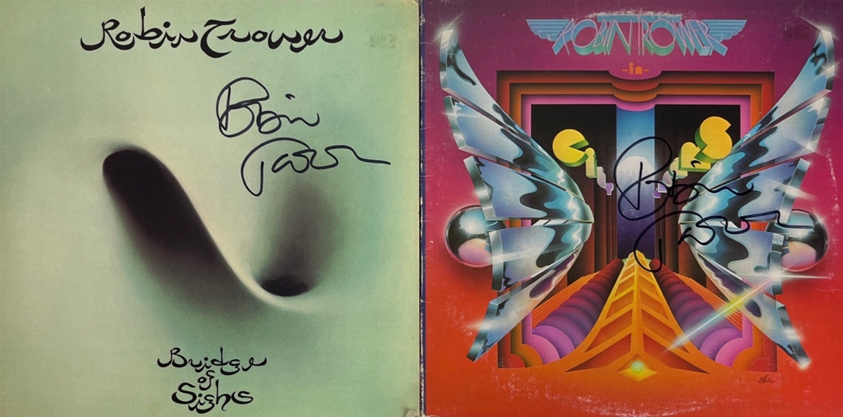 Lot of Two (2) Robin Trower Signed Album Covers (Beckett/BAS Guaranteed)